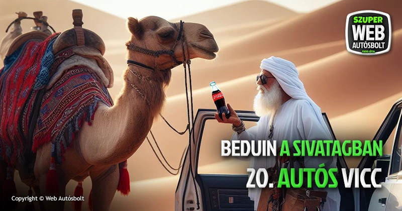 autós vicc beduin a sivatagban